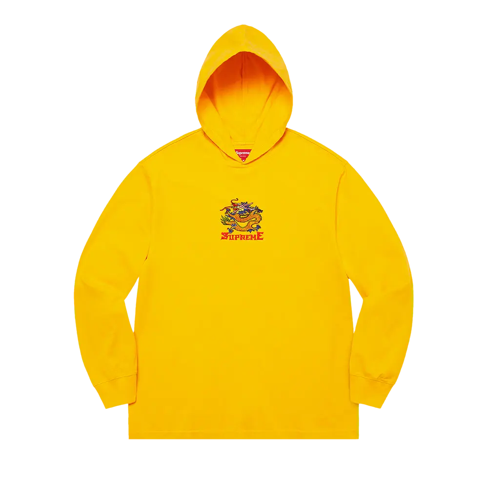 Supreme Dragon Hooded Long-Sleeve Top 'Gold' Spring/Summer 2022