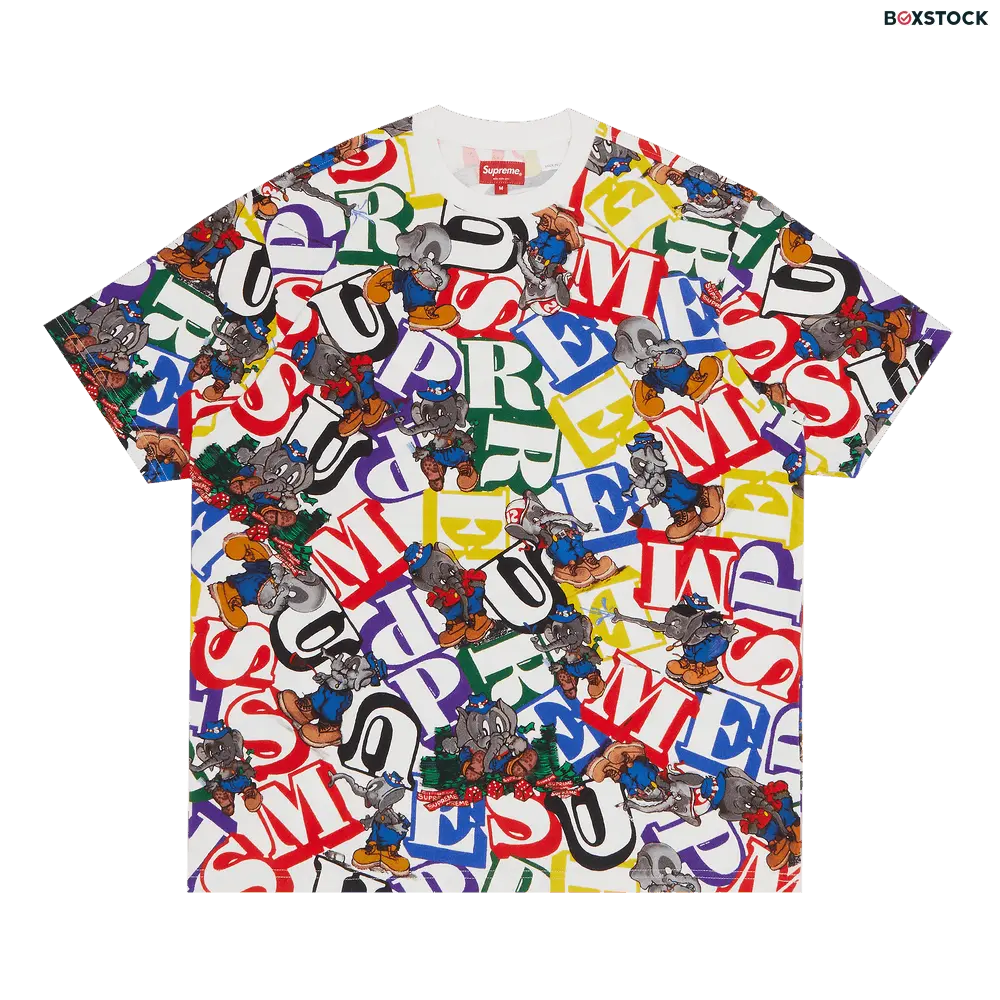 supreme Supreme Elephant Short-Sleeve Top 'Multicolor' Multi-Color Fall/Winter 2022