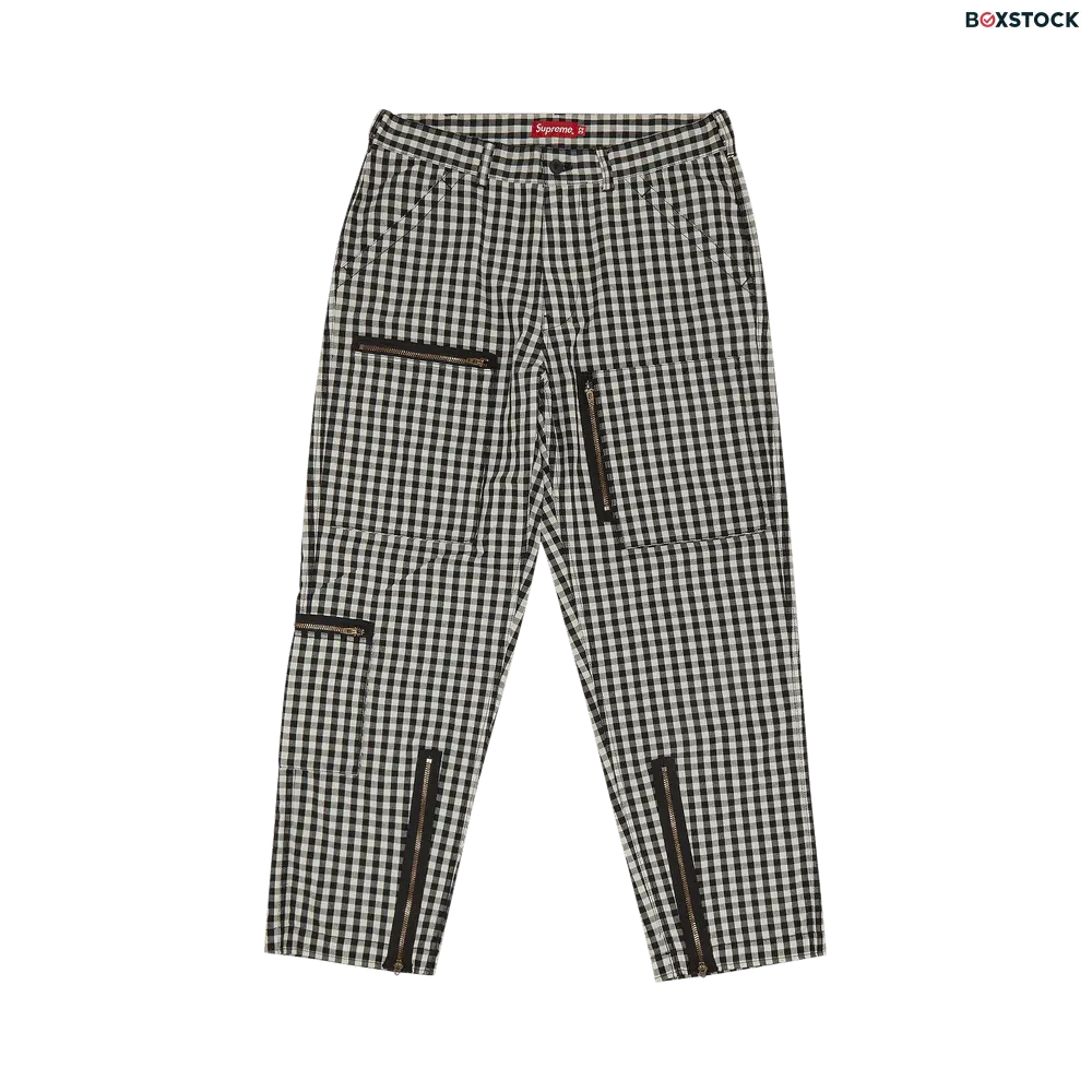 Supreme Gingham Flight Pant 'Black'