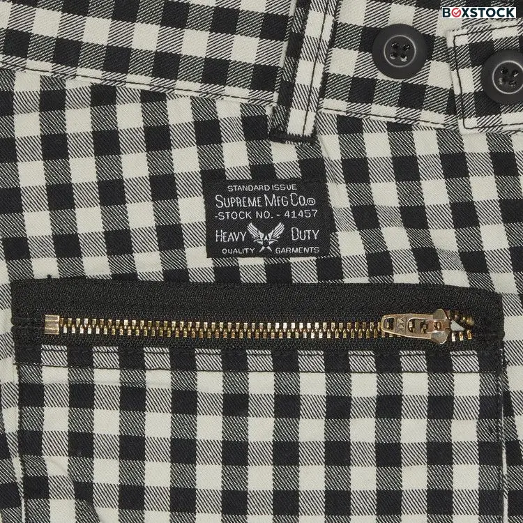 Supreme Gingham Flight Pant 'Black'