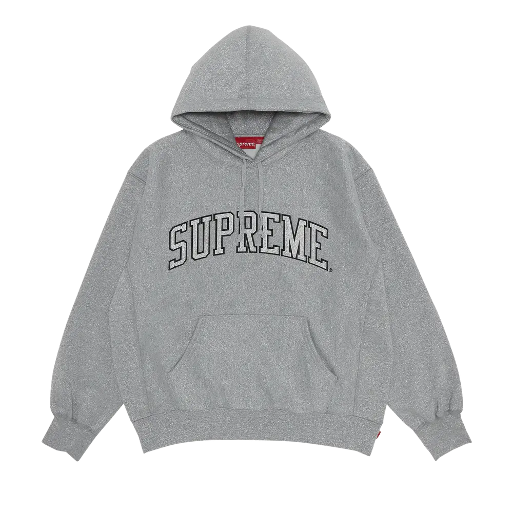 Supreme Glitter Arc Hooded Sweatshirt 'Grey' Spring/Summer 2023
