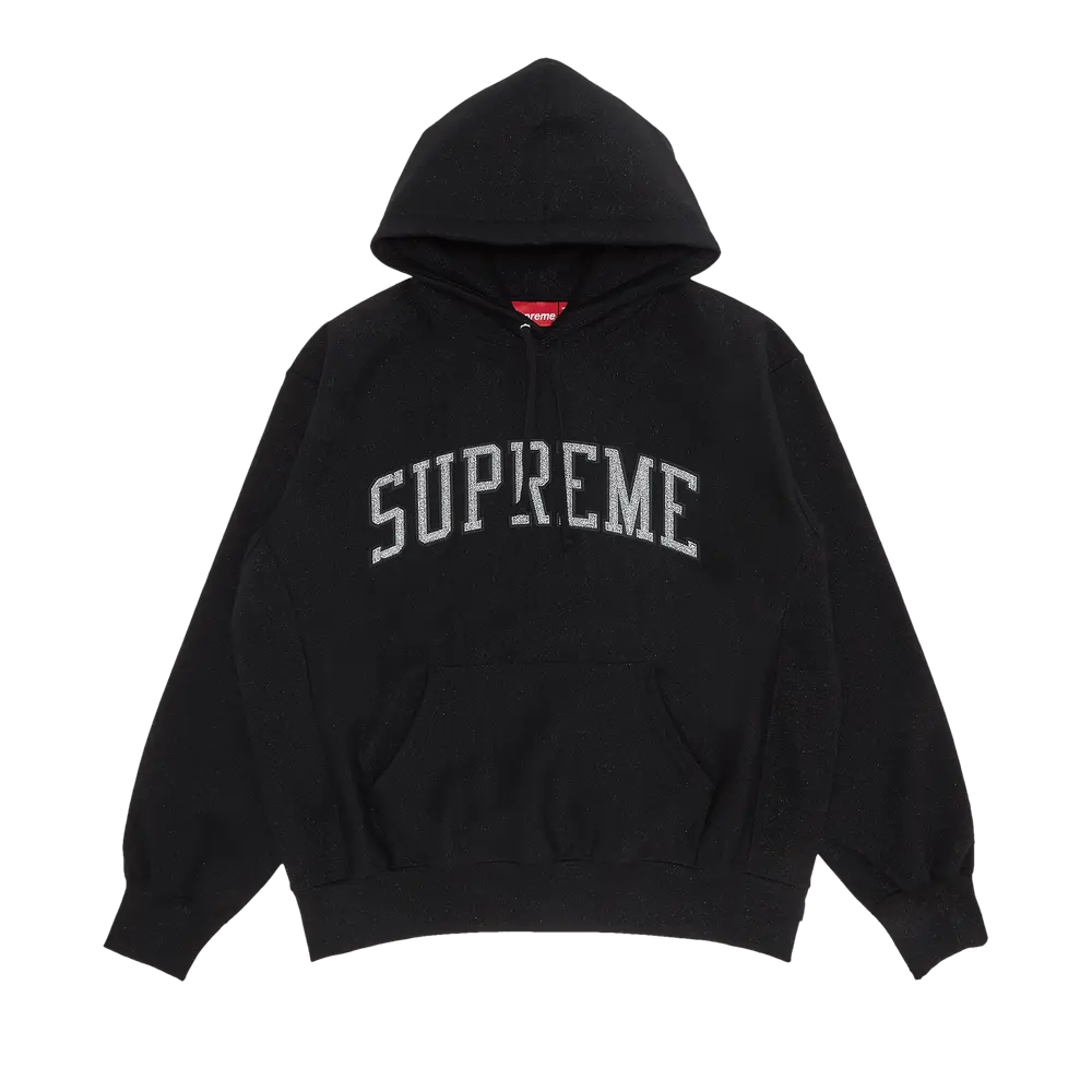 Supreme Glitter Arc Hooded Sweatshirt 'Black' Spring/Summer 2023