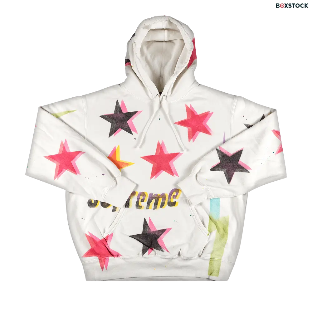 supreme Supreme Gonz Stars Hooded Sweatshirt 'White' Spring/Summer 2021