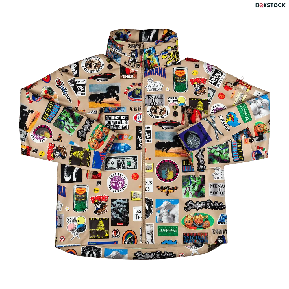 supreme Supreme GORE-TEX Stickers Shell Jacket 'Tan' Spring/Summer 2021