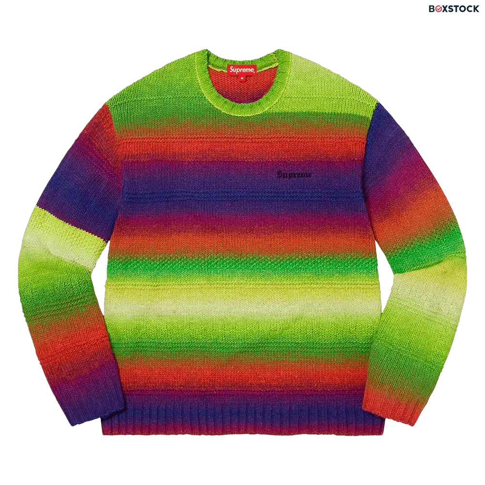 supreme Supreme Gradient Stripe Sweater 'Multicolor' Multi-Color Fall/Winter 2022
