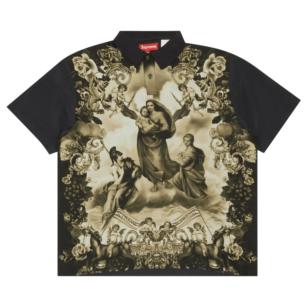 Supreme Heavenly Silk Polo 'Black' Fall/Winter 2022