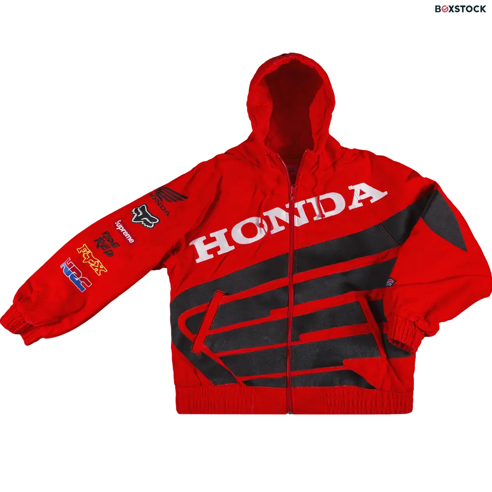 supreme Supreme x Honda Fox Racing Puffy Zip Up Jacket 'Red' Fall/Winter 2019