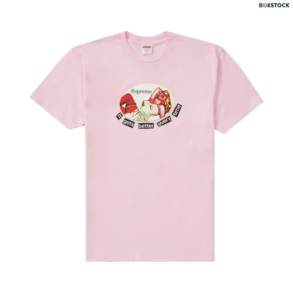 supreme Supreme It Gets Better Every Time Tee 'Light Pink' Spring/Summer 2019