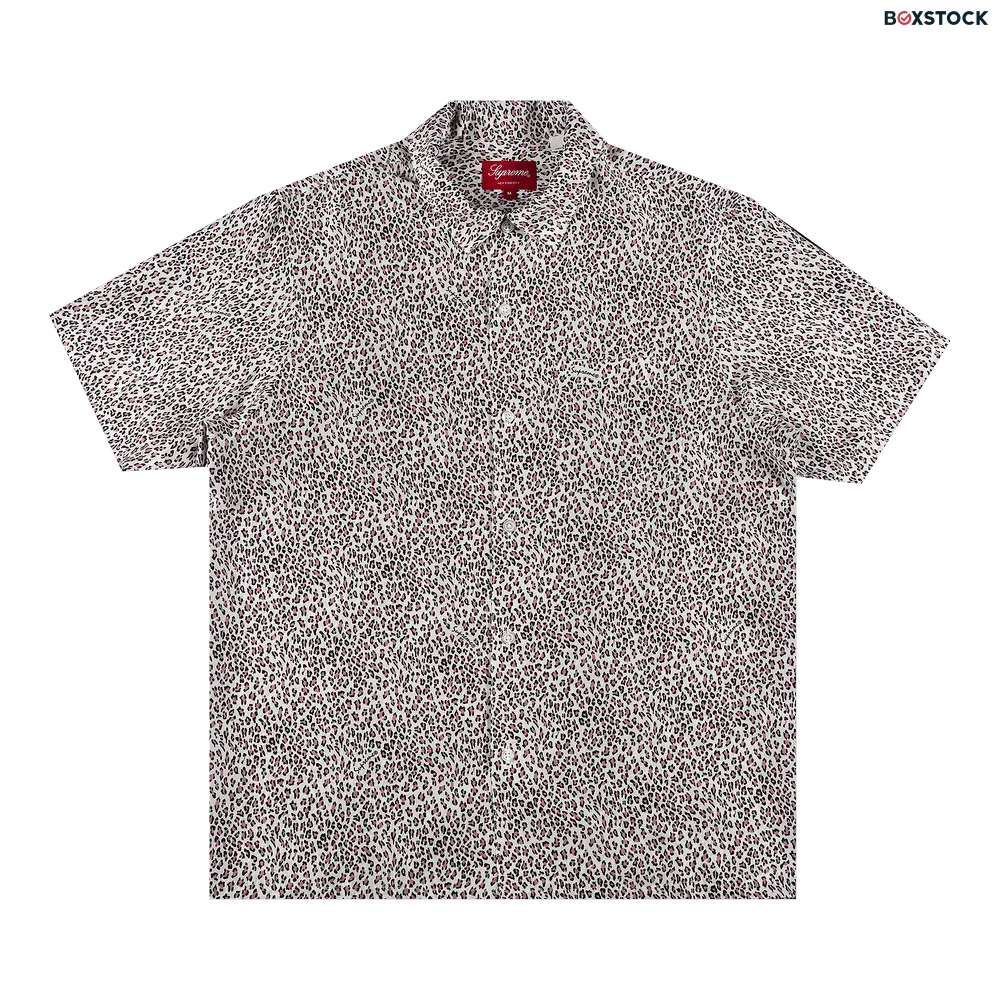 Supreme Leopard Silk Short-Sleeve Shirt 'Pink' Spring/Summer 2022