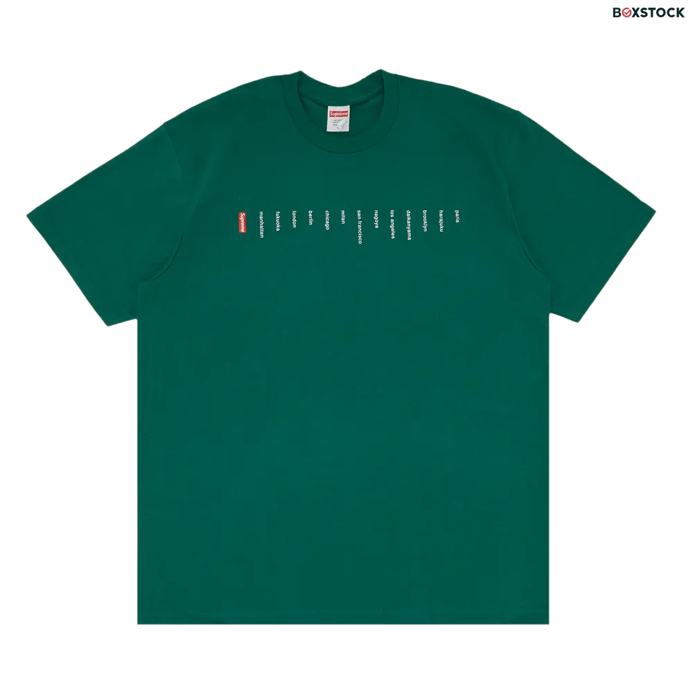 supreme Supreme Location Tee 'Light Pine' Green Spring/Summer 2023