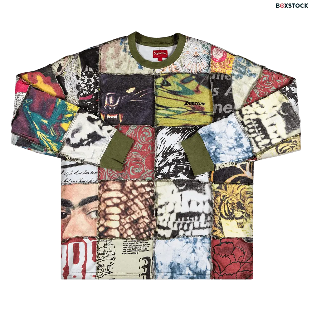 supreme Supreme Mosaic Patchwork Long-Sleeve Top 'Multicolor' Multi-Color Spring/Summer 2021