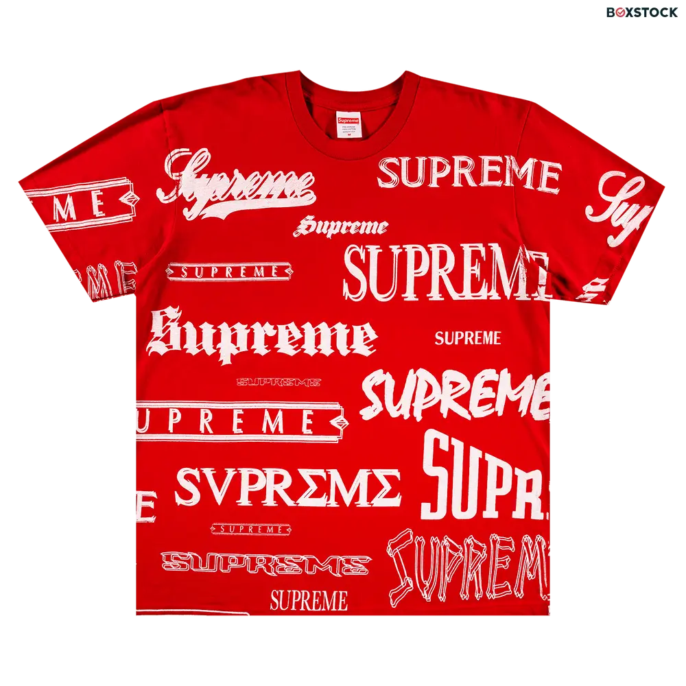 supreme Supreme Multi Logo Tee 'Red' Fall/Winter 2020