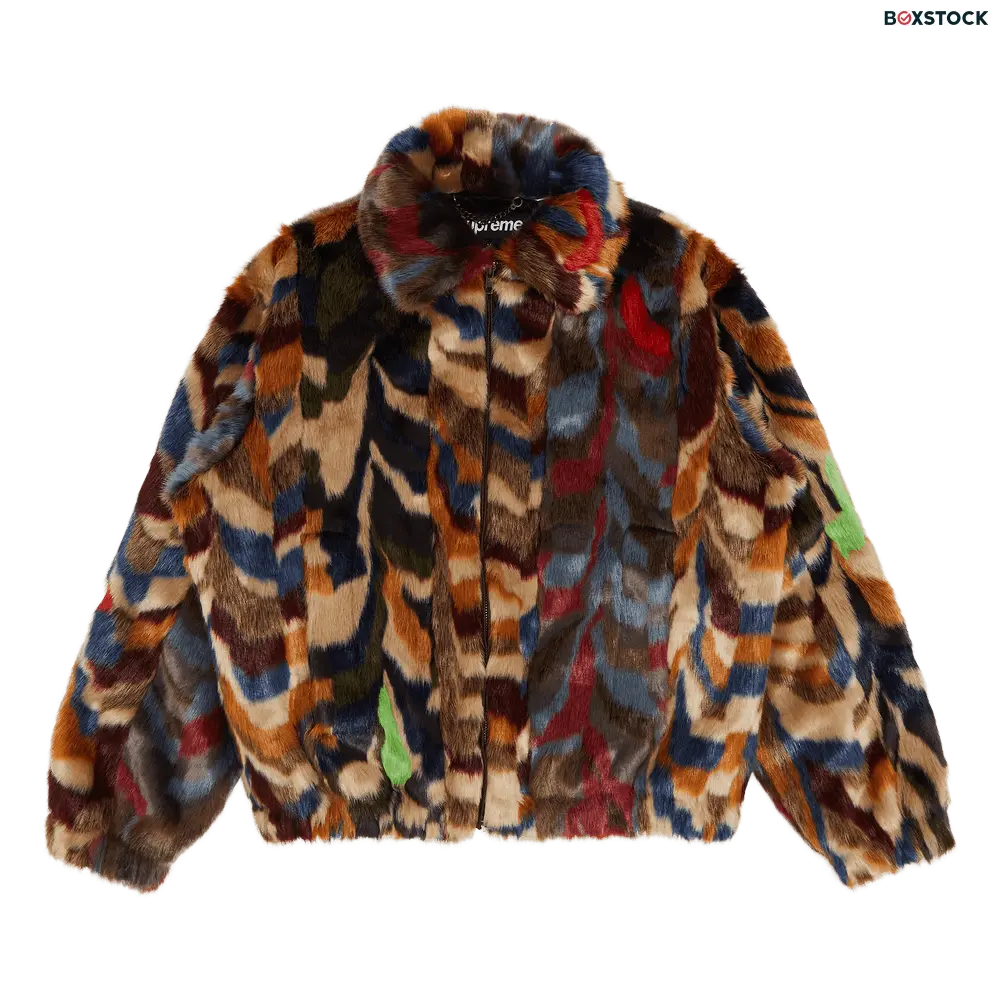 supreme Supreme Multicolor Faux Fur Bomber Jacket 'Multicolor' Multi-Color Fall/Winter 2022