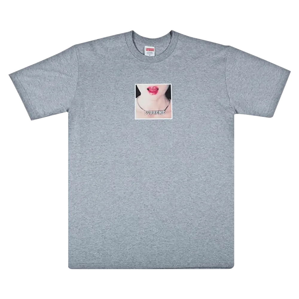 Supreme Necklace Tee 'Heather Grey' Spring/Summer 2018