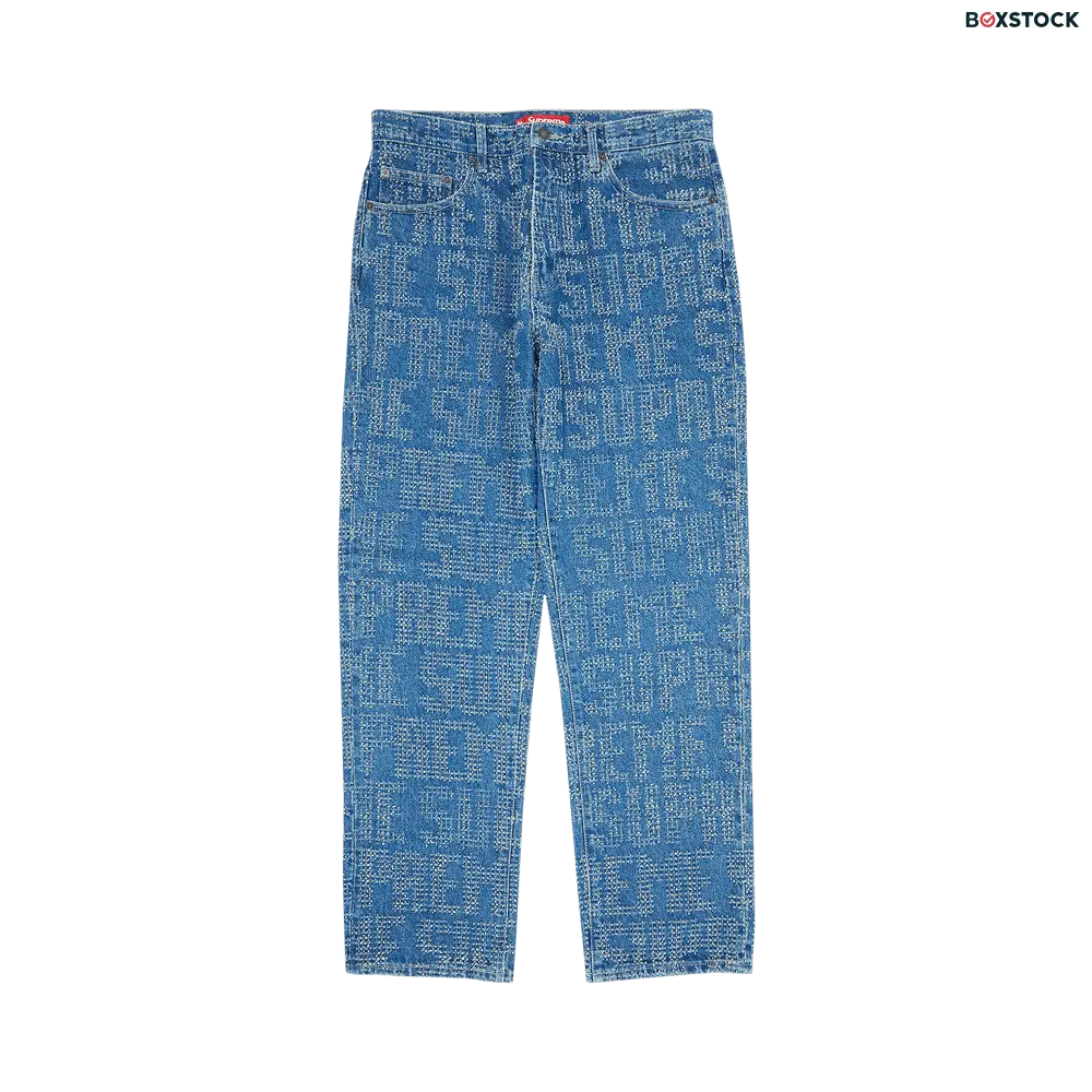 Supreme Needle Punch Regular Jean 'Washed Blue' Fall/Winter 2023