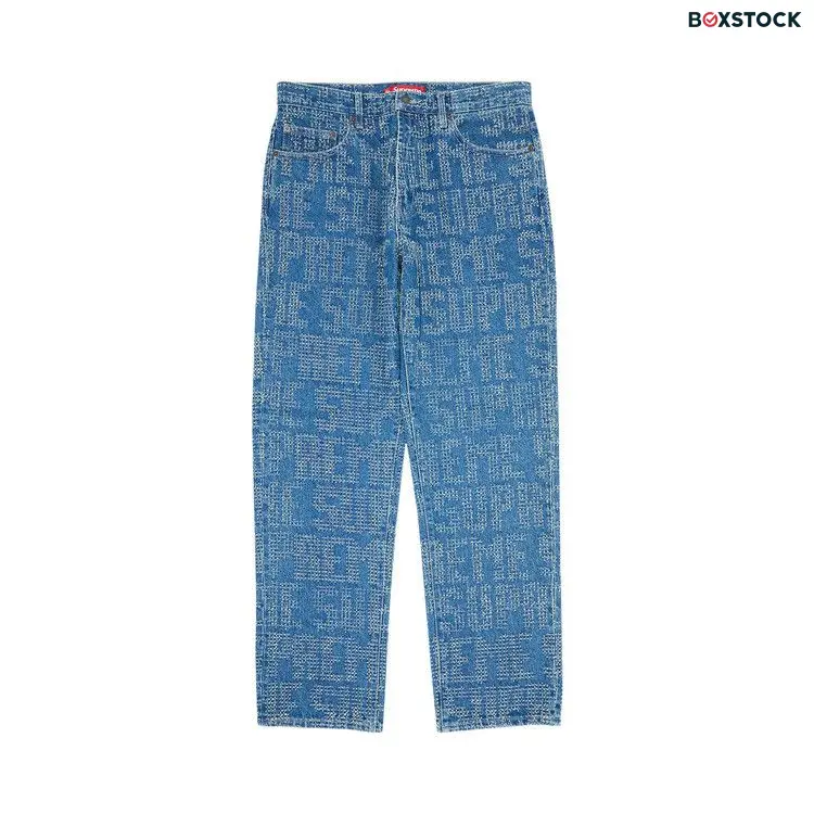 Supreme Needle Punch Regular Jean 'Washed Blue' Fall/Winter 2023