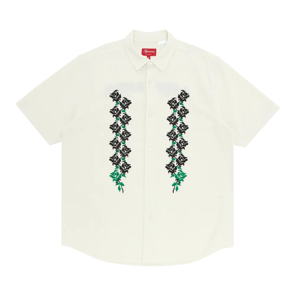 Supreme Needlepoint Short-Sleeve Shirt 'White' Spring/Summer 2023