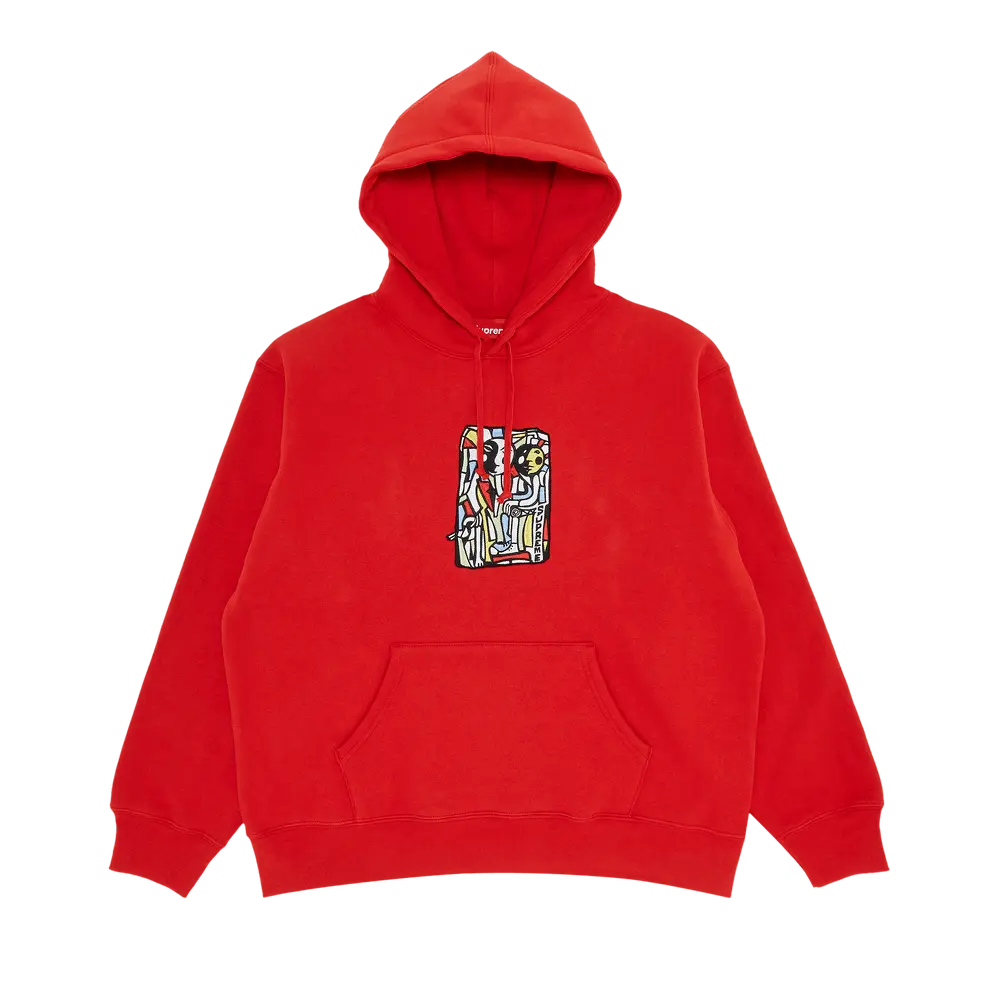 Supreme Neil Blender Mosaic Hooded Sweatshirt 'Burnt Red' Fall/Winter 2023