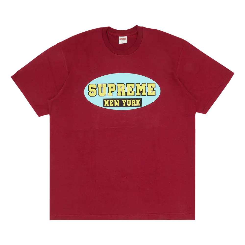Supreme New York Tee 'Cardinal' Red Spring/Summer 2023