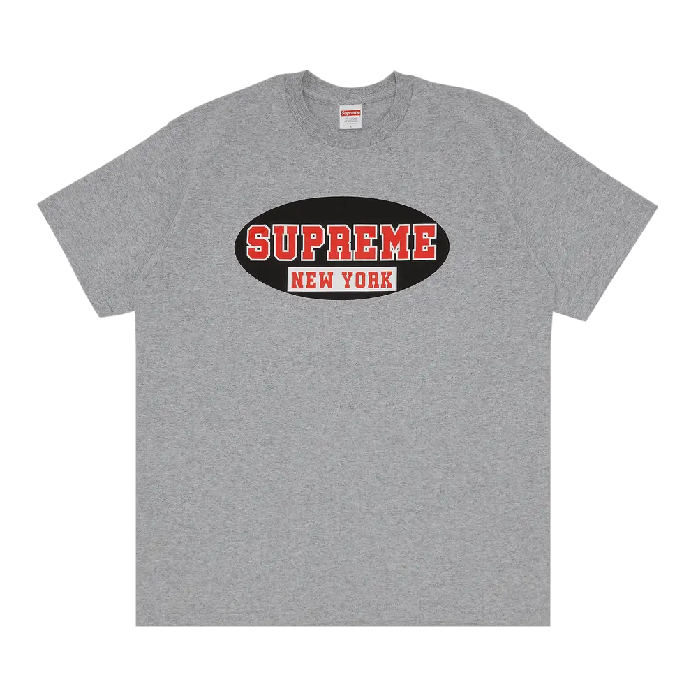 Supreme New York Tee 'Heather Grey' Spring/Summer 2023