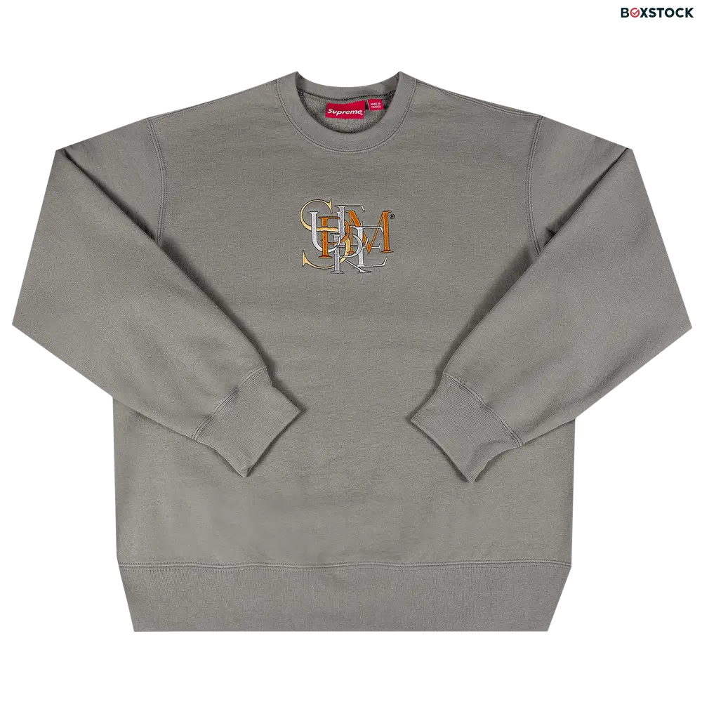supreme Supreme Overlap Crewneck 'Light Olive' Green Spring/Summer 2022