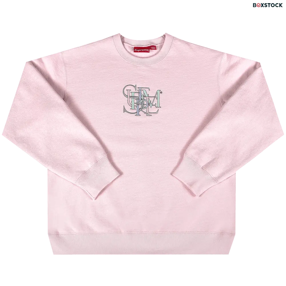 supreme Supreme Overlap Crewneck 'Light Pink' Spring/Summer 2022