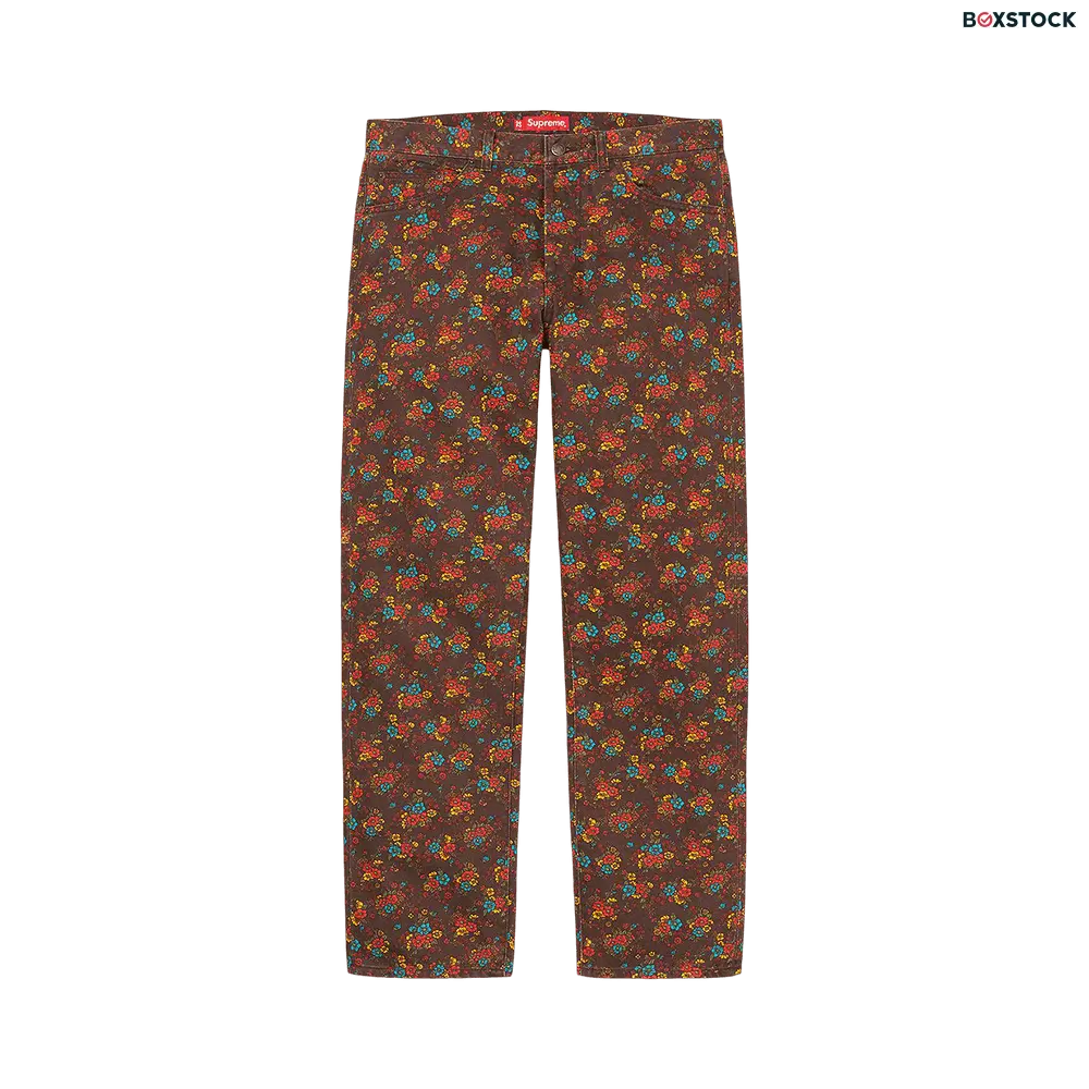 supreme Supreme Regular Jean 'Flowers' Multi-Color Spring/Summer 2022