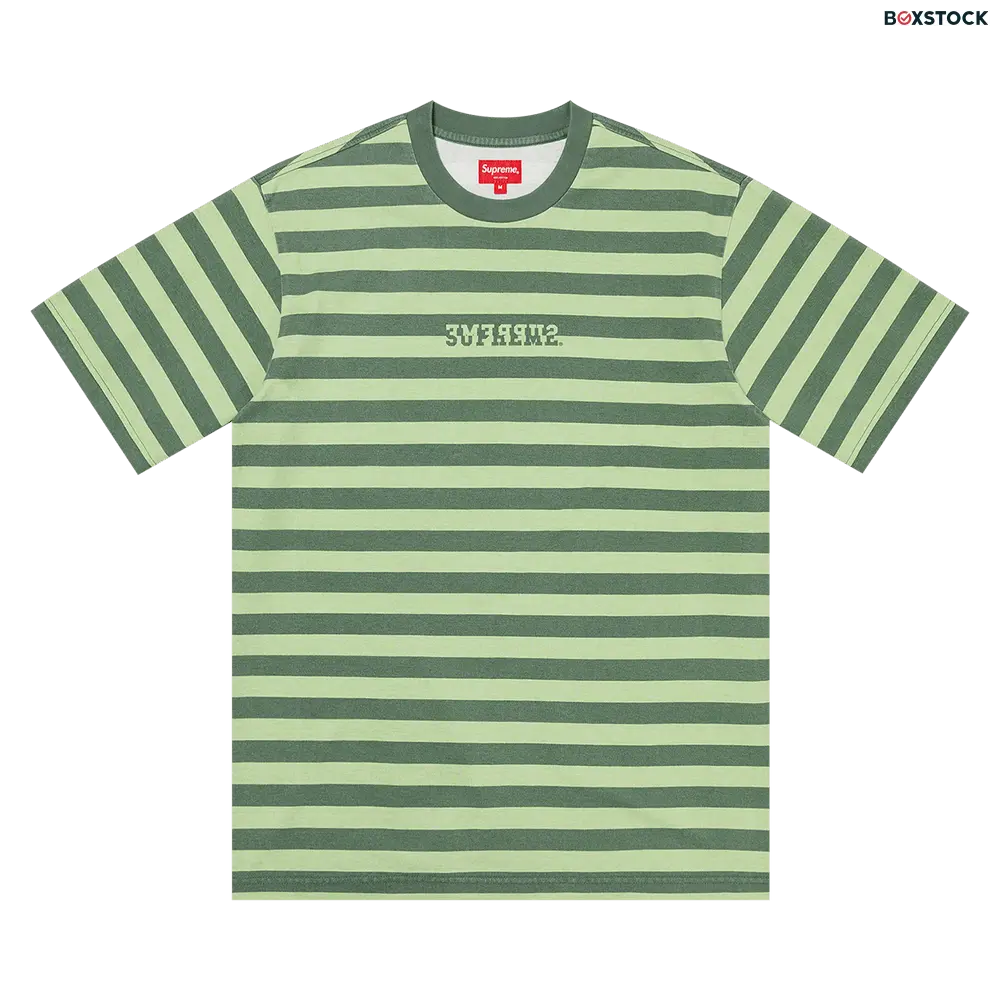 supreme Supreme Reverse Stripe Short-Sleeve Top 'Green' Spring/Summer 2022