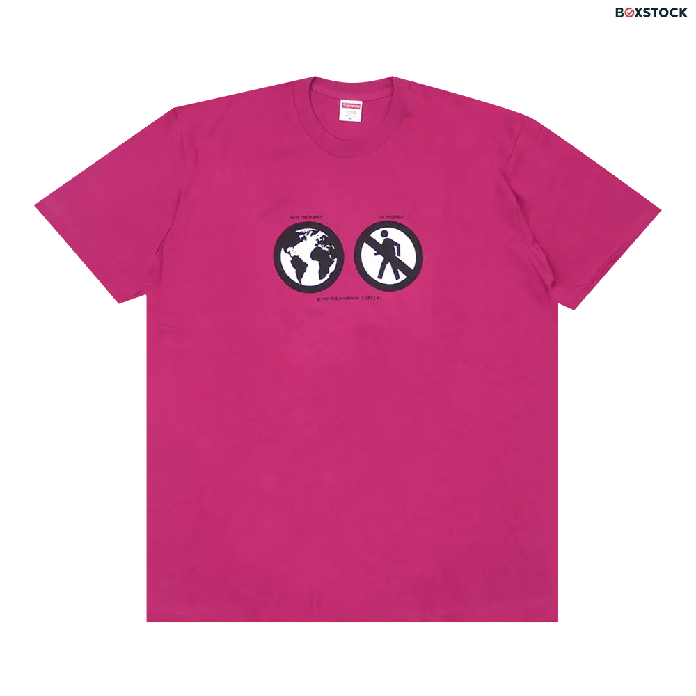 supreme Supreme Save The Planet Tee 'Magenta' Pink Fall/Winter 2019