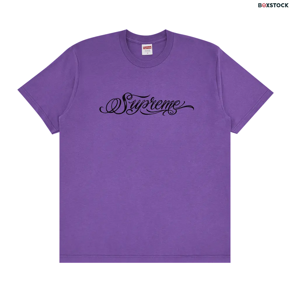supreme Supreme Script Tee 'Purple' Fall/Winter 2024