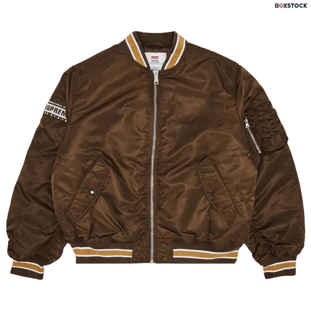 supreme Supreme Second To None MA-1 Jacket 'Brown' Spring/Summer 2022