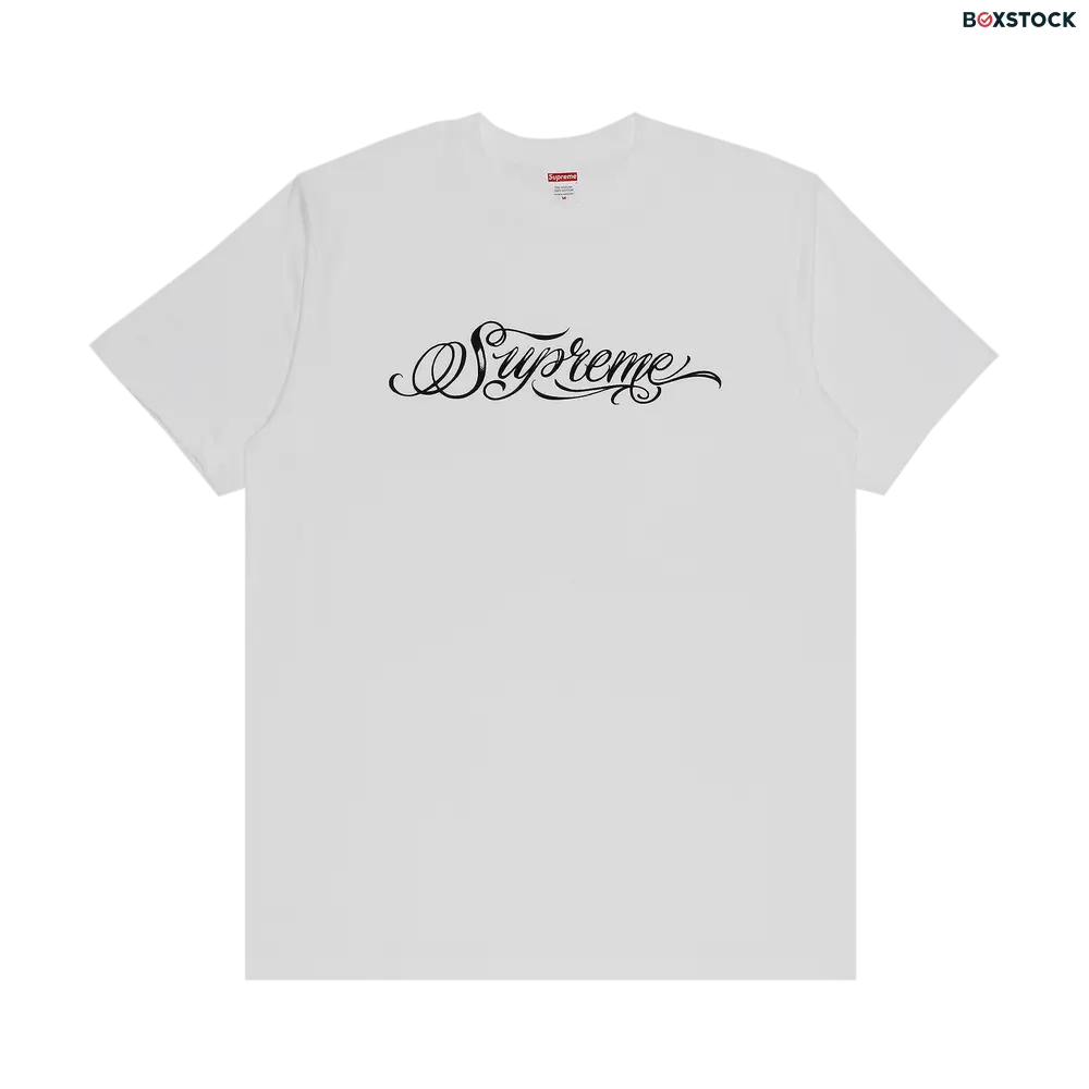 supreme Supreme Script Tee 'White' Fall/Winter 2024