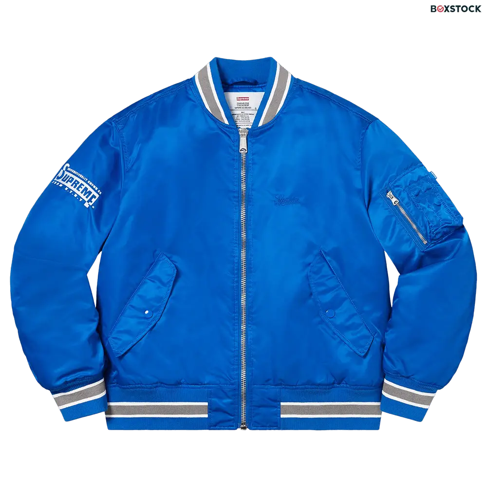 supreme Supreme Second To None MA-1 Jacket 'Blue' Spring/Summer 2022