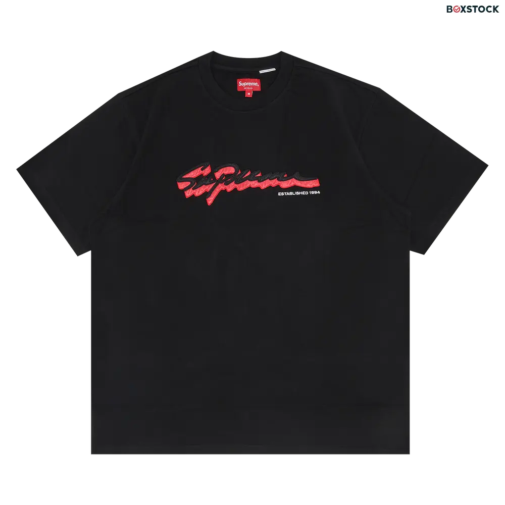 supreme Supreme Shadow Script Short-Sleeve Top 'Black' Fall/Winter 2022