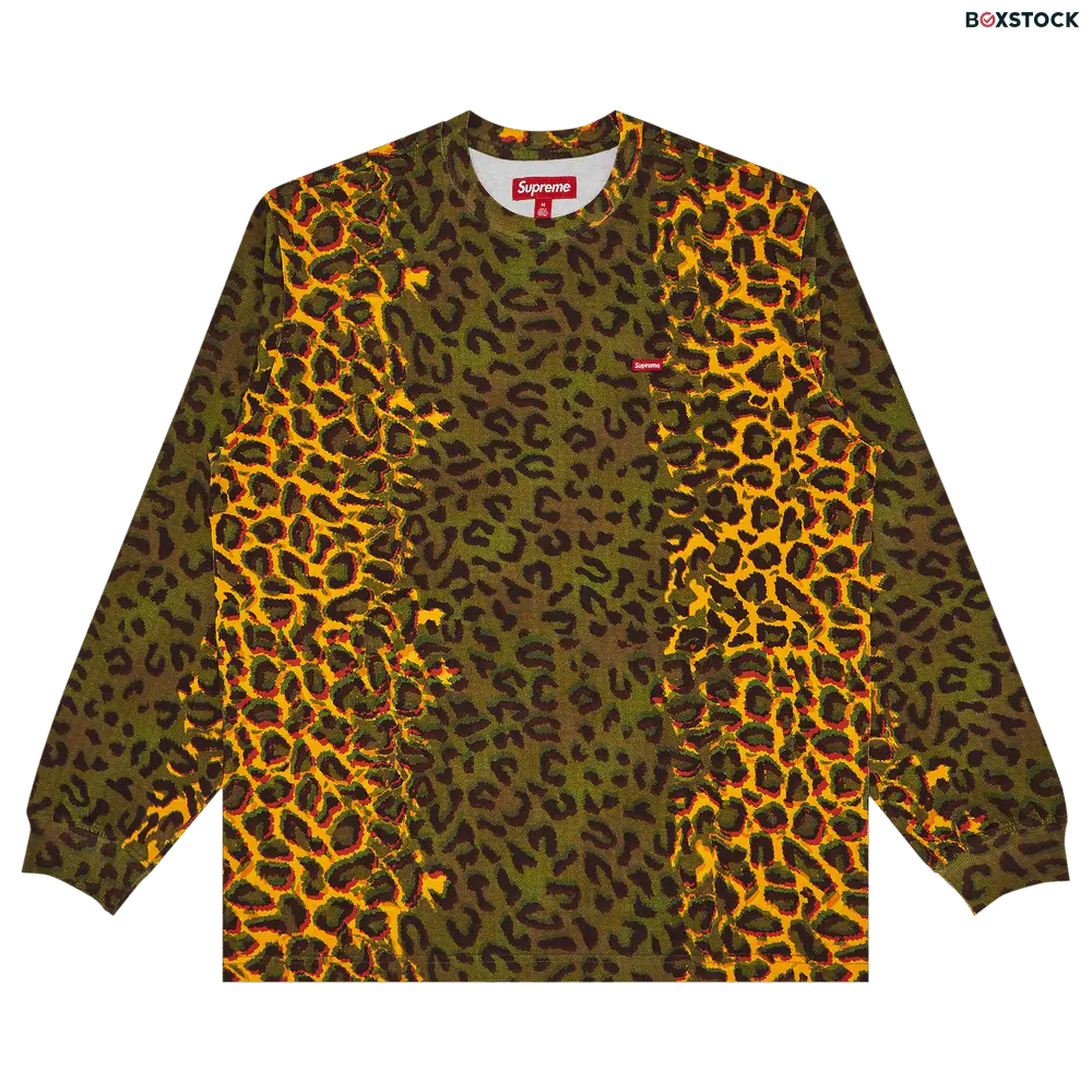 supreme Supreme Small Box Long-Sleeve Tee 'Cheetah' Multi-Color Fall/Winter 2024