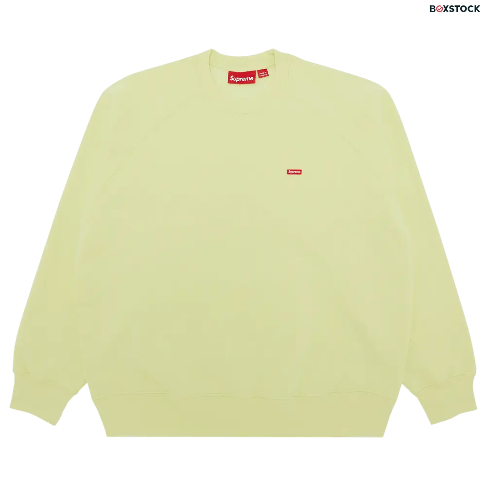 supreme Supreme Small Box Raglan Crewneck 'Pale Lime' Green Spring/Summer 2024