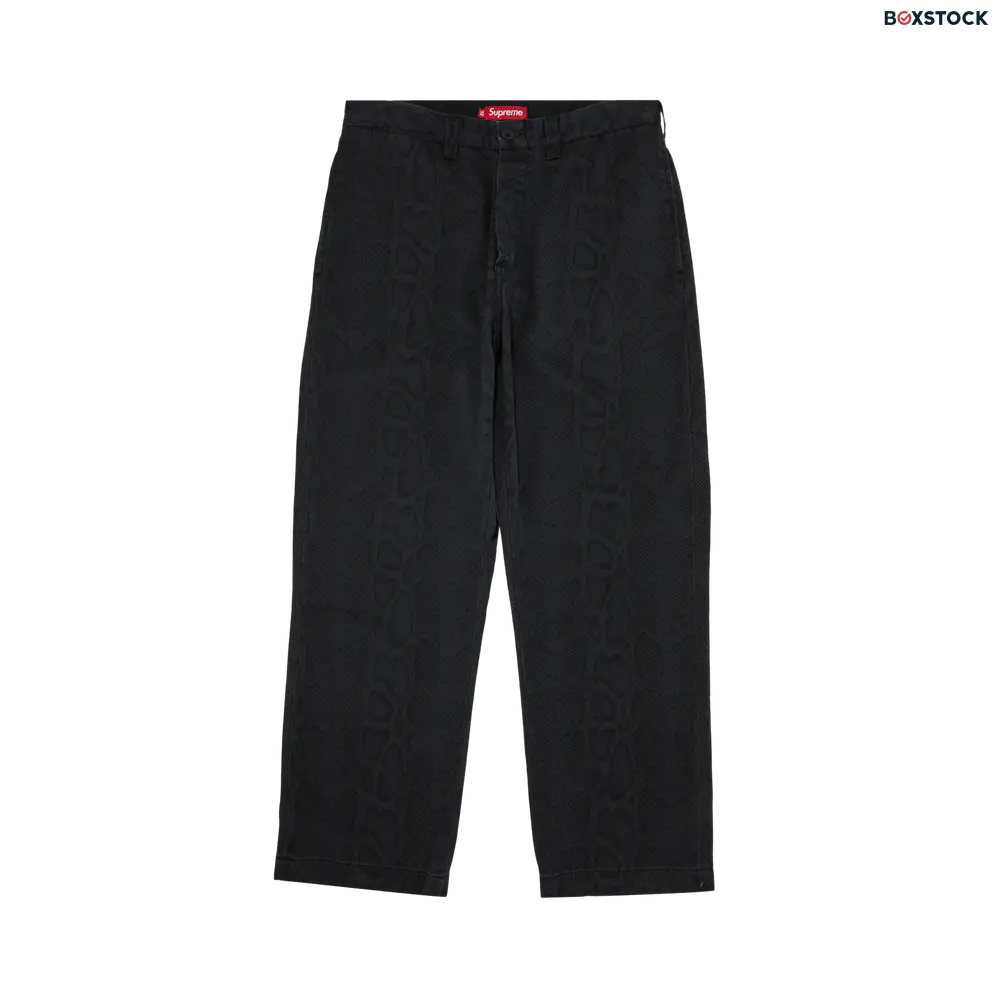supreme Supreme Snake Print Chino Pant 'Charcoal' Grey Spring/Summer 2024