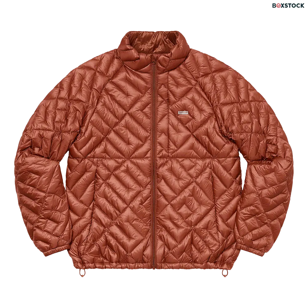 supreme Supreme Spellout Quilted Lightweight Down Jacket 'Rust' Orange Spring/Summer 2022
