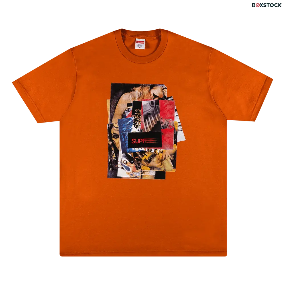 supreme Supreme Stack Tee 'Rust' Orange Fall/Winter 2021