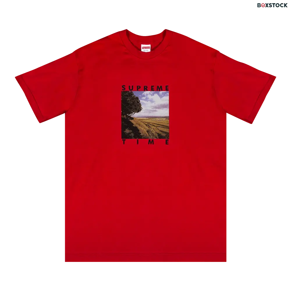 supreme Supreme Supreme Time Tee 'Red' Spring/Summer 2020