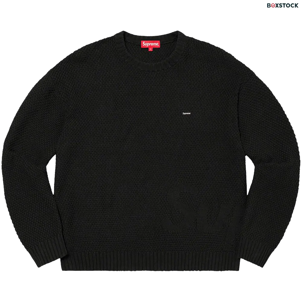 supreme Supreme Textured Small Box Sweater 'Black' Fall/Winter 2020