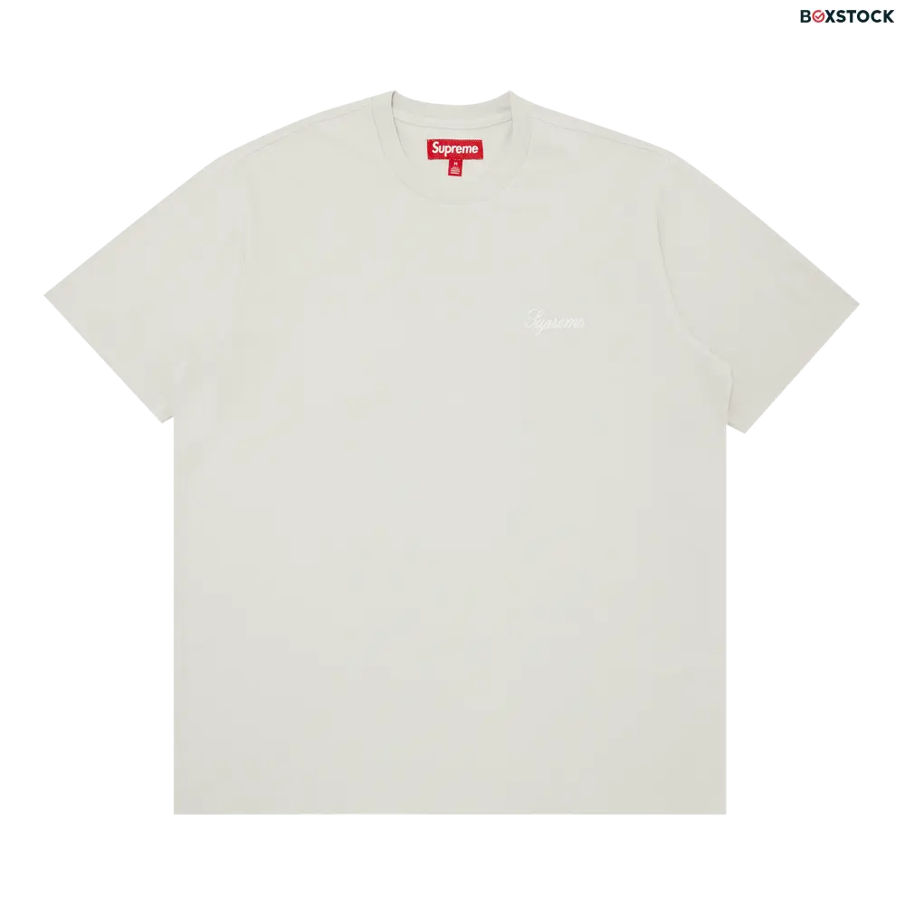 supreme Supreme Washed Script Short-Sleeve Top 'Grey' Fall/Winter 2023