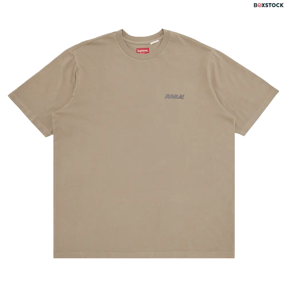 supreme Supreme Washed Script Short-Sleeve Top 'Tan' Spring/Summer 2023