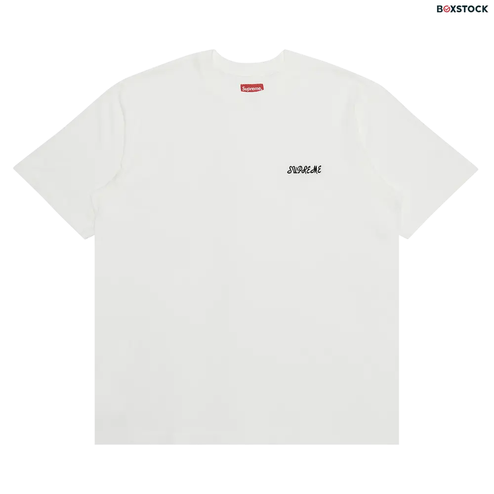 supreme Supreme Washed Script Short-Sleeve Top 'White' Spring/Summer 2023