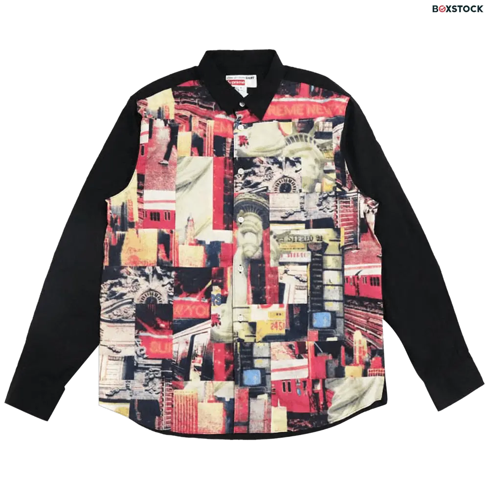 supreme Supreme x Comme des Garçons SHIRT Patchwork Button Up Shirt 'Multicolor' Multi-Color Fall/Winter 2018