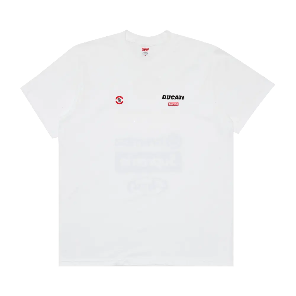 Supreme x Ducati Logos Tee 'White' Spring/Summer 2024