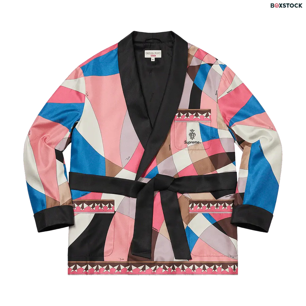 supreme Supreme x Emilio Pucci Silk Smoking Jacket 'Dusty Pink' Multi-Color Spring/Summer 2021