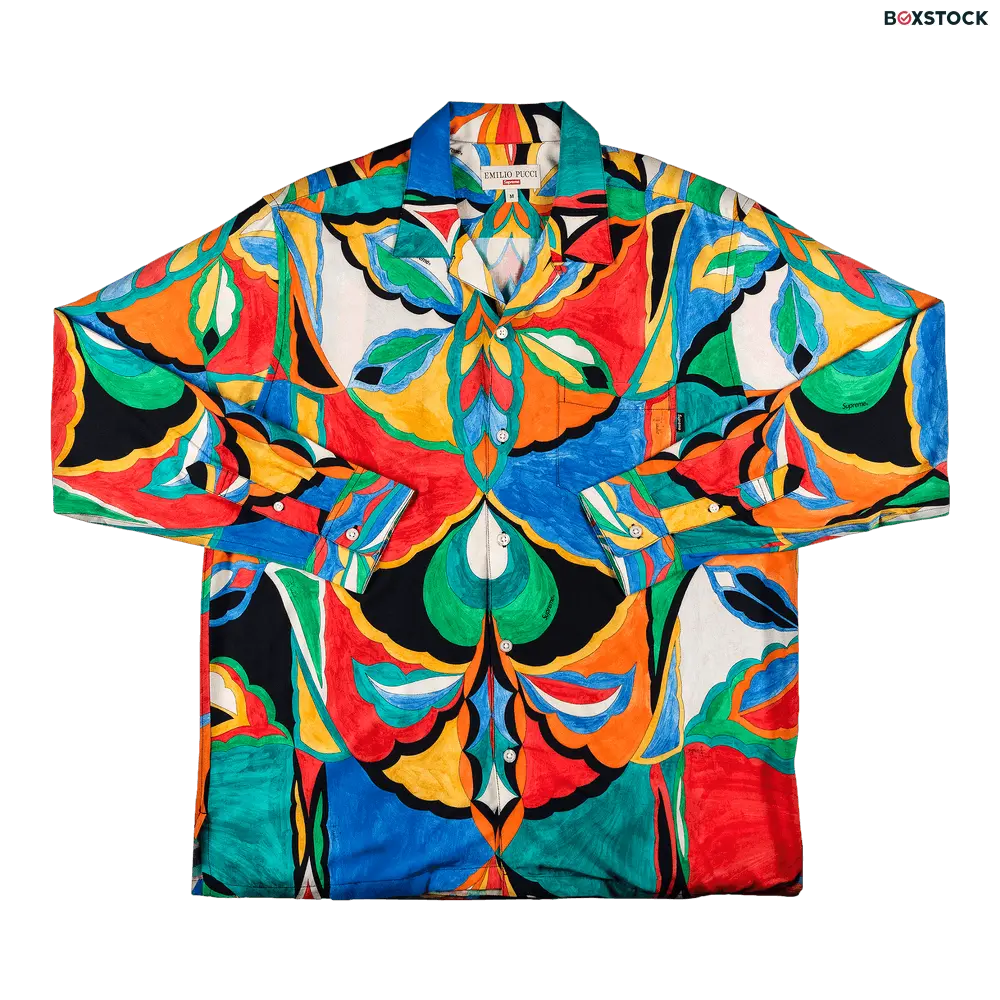 supreme Supreme x Emilio Pucci Long-Sleeve Shirt 'Multicolor' Multi-Color Spring/Summer 2021