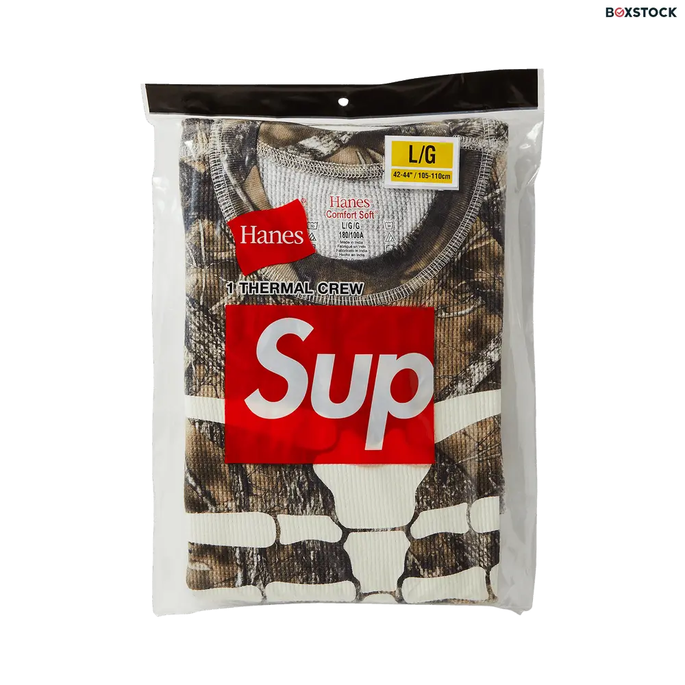 supreme Supreme x Hanes Bones Thermal Crew (1 Pack) 'TrueTimber HTC Fall Camo' Multi-Color Fall/Winter 2024