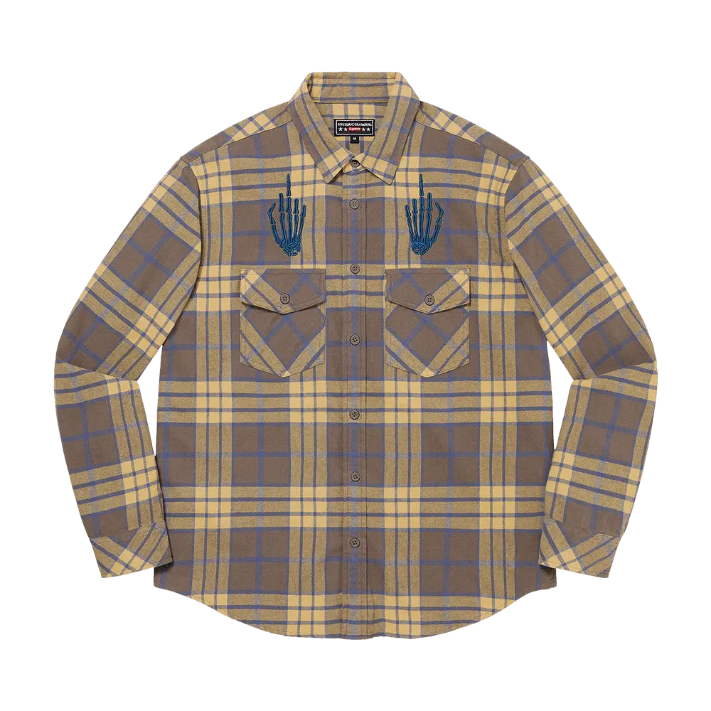 Supreme x Hysteric Glamour Plaid Flannel Shirt 'Brown' Spring/Summer 2021